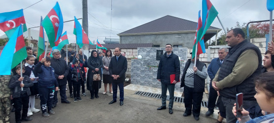 Qazaxın Ağköynək kəndində Birinci Qarabağ müharibəsi şəhidi Fazil Süleymanovun xatirəsinə inşa edilmiş bulağın açılışı olub