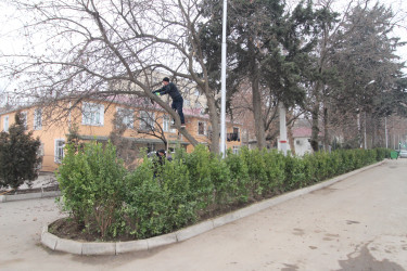 Qazaxın Nəriman Nərimanov yaşayış massivində aparılan abadlıq işlərindən - FOTOLAR