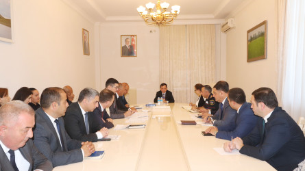 Qazax RİH-də keçirilən ümumi qəbulda icra başçısı vətəndaşın müraciətini dinləyib