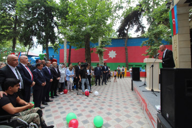 Qazaxda şəhid övladları üçün yaradılmış “Hüsniyə Mutlu” adına oyun və əyləncə parkının açılışı olub