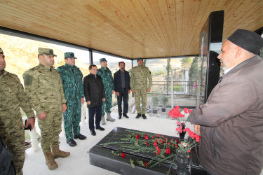 Qazaxda şəhid baş gizir Azər Məmmədovun bu gün qırx mərasimi olub