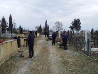 Qazaxda Novruz bayramı ərəfəsində Şəhidlər Xiyabanları və qəbiristanlıqlarda iməcilik keçirilib