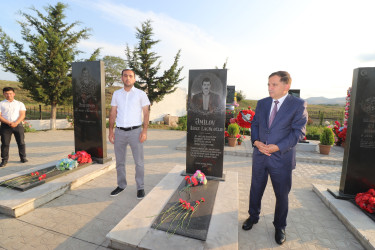 Yeni asfalt örtüyü vurulan Daş Salahlı kəndindəki Şəhidlər Xiyabanında şəhid ailələri ilə görüş olub