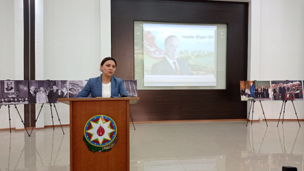 Ulu Öndər Heydər Əliyevin anadan olmasının 101 illiyinə həsr olunmuş “Tarix yazan tarixi şəxsiyyət” mövzusunda tədbir keçirilib