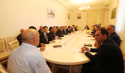 Qazax RİH-də keçirilən ümumi qəbulda icra başçısı vətəndaşın müraciətini dinləyib