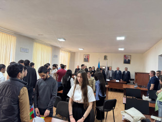 BDU-nun Qazax filialında “Müasir Azərbaycanın Demokratik Hüquqi Əsasları – Konstitusiyamız” mövzusunda Nə?, Harada?, Nə zaman? formatlı intellektual yarış keçirilib