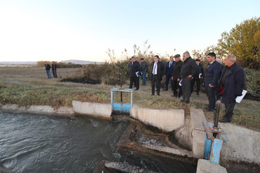 İcra başçısı kəndlərdə arx və kanallarda aparılan təmizlik işlərinin mövcud vəziyyəti ilə maraqlanıb