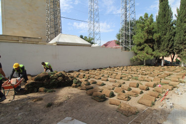 İcra başçısı Qazax Müəllimlər Seminariyasında və ətrafında aparılan son tamamlanma işləri ilə maraqlanıb