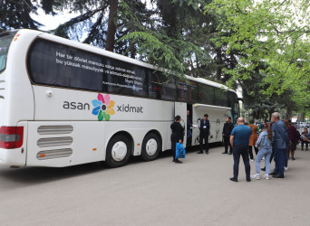 Aprelin 3-dən Gəncə Səyyar “ASAN xidmət" avtobusu Qazaxda vətəndaşlara xidmət göstərir