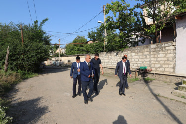 Qazaxda icra başçısı yeni asfalt örtüyü döşənən Nəriman Nərimanov yaşayış massivində görülmüş işlərlə tanış olub - FOTOLAR