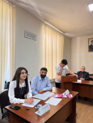 BDU-nun Qazax filialında “Müasir Azərbaycanın Demokratik Hüquqi Əsasları – Konstitusiyamız” mövzusunda Nə?, Harada?, Nə zaman? formatlı intellektual yarış keçirilib