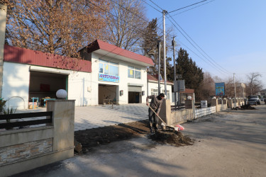 Qazaxın Nəriman Nərimanov yaşayış massivində aparılan abadlıq işlərini əks etdirən - FOTOLAR