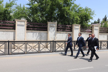 Qazaxda Prezident Administrasiyasının nümayəndəsi və İcra başçısı şəhərin Heydər Əliyev prospektində aparılan abadlıq işləri ilə tanış olublar