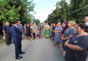 İcra başçısı Çaylı kəndində vətəndaşların müraciəti ilə yerində tanış olub