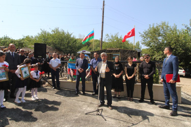 Qazaxda Vətən müharibəsi şəhidinin doğum günündə adını əbədiləşdirən bulaq-abidə kompleksinin açılışı olub