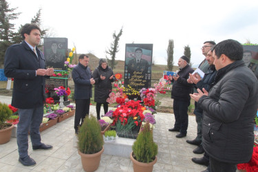 Qazaxda Novruz bayramı ərəfəsində Vətən müharibəsi şəhidlərinin məzarları ziyarət olunub