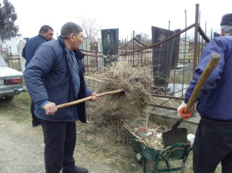 Qazaxda Novruz bayramı ərəfəsində Şəhidlər Xiyabanları və qəbiristanlıqlarda iməcilik keçirilib