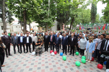 Qazaxda şəhid övladları üçün yaradılmış “Hüsniyə Mutlu” adına oyun və əyləncə parkının açılışı olub