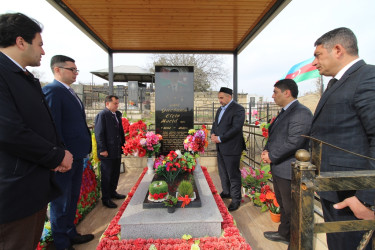 Qazaxda Novruz bayramı ərəfəsində Vətən müharibəsi şəhidlərinin xatirəsi yad edilib