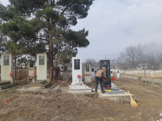 Qazaxda Novruz bayramı ərəfəsində Şəhidlər Xiyabanları və qəbiristanlıqlarda iməcilik keçirilib