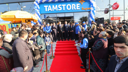 Bu gün “Tamstore” marketlər şəbəkəsi Qazaxda ilk mağazasını əhalinin istifadəsinə verib