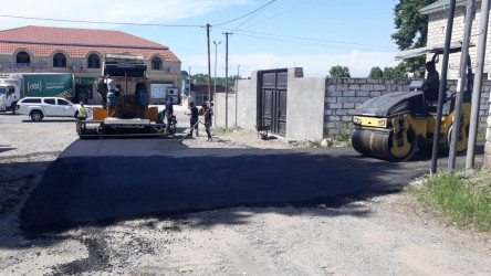 Qazaxda Nəriman Nərimanov yaşayış massivində yeni asfalt örtüyü döşənən məhəllədaxili yollardan - FOTOLAR