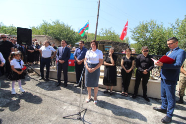 Qazaxda Vətən müharibəsi şəhidinin doğum günündə adını əbədiləşdirən bulaq-abidə kompleksinin açılışı olub