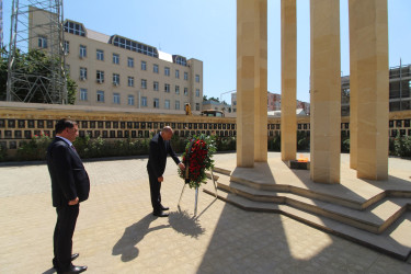 Nazir Anar Kərimov Qazaxda mədəniyyət müəssisələrinin fəaliyyəti ilə tanış olub