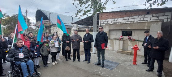 Qazaxın Qarapapaq kəndində Birinci Qarabağ müharibəsi şəhidi Nəsimi Hüseynovun xatirəsinə inşa edilmiş bulağın açılışı olub