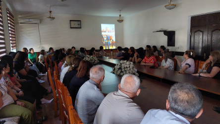 BDU-nun Qazax filialında Əməkdar elm xadimi Vüsət Əfəndiyevin 70 illik yubileyinə həsr olunmuş anım mərasimi keçirilib