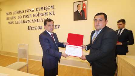 Qazax RİH-də keçirilən 15 İyun - Milli Qurtuluş Gününə həsr olunmuş tədbirdə bir qrup əməkdaş Fəxri Fərmanla təltif olunub