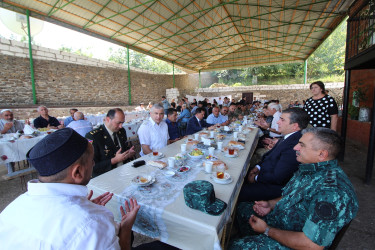 Qazaxda Vətən müharibəsi şəhidinin doğum günündə adını əbədiləşdirən bulaq-abidə kompleksinin açılışı olub