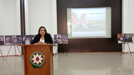 Ulu Öndər Heydər Əliyevin anadan olmasının 101 illiyinə həsr olunmuş “Tarix yazan tarixi şəxsiyyət” mövzusunda tədbir keçirilib