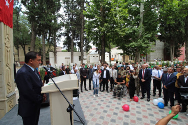 Qazaxda şəhid övladları üçün yaradılmış “Hüsniyə Mutlu” adına oyun və əyləncə parkının açılışı olub