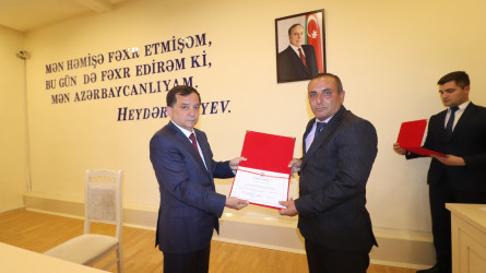 Qazax RİH-də keçirilən 15 İyun - Milli Qurtuluş Gününə həsr olunmuş tədbirdə bir qrup əməkdaş Fəxri Fərmanla təltif olunub