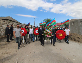 Qazaxda şəhid gizir Azad Kərimov doğulduğu Daş Salahlı kəndində torpağa tapşırılıb