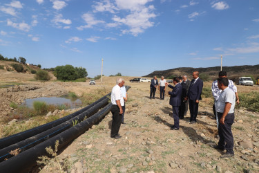 İcra başçısı Daş Salahlı kənd sakinlərinin su təminatının yaxşılaşdırılması istiqamətində görülən işlərlə yerində maraqlanıb