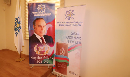 Qazaxda Ümummilli Lider Heydər Əliyevin anadan olmasının 102-ci ildönümünə həsr edilmiş “Nə zaman, nə məkan anlayışına sığmayan şərəfli və mənalı ömür” mövzusunda tədbir keçirilib