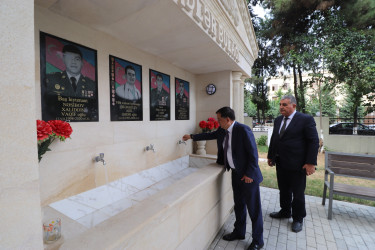 İcra başçısı yeni tikilən Qazax şəhər Mehdi Hüseyn adına Humanitar və Təbiət Fənlər Təmayüllü Məktəb-Liseydə olub