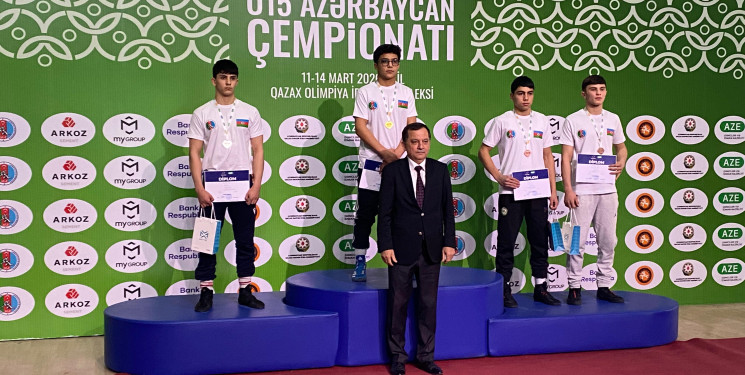 Qazaxda keçirilən yunan-Roma və sərbəst güləş üzrə U15 ölkə birinciliyinin qalibləri təltif olunub