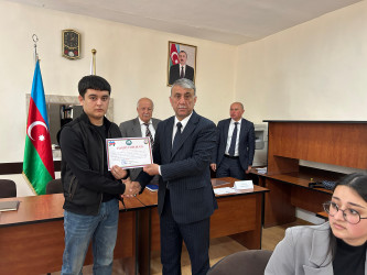 BDU-nun Qazax filialında “Müasir Azərbaycanın Demokratik Hüquqi Əsasları – Konstitusiyamız” mövzusunda Nə?, Harada?, Nə zaman? formatlı intellektual yarış keçirilib