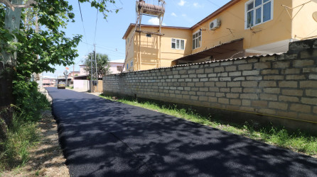 Qazaxda Nəriman Nərimanov yaşayış massivində yeni asfalt örtüyü döşənən məhəllədaxili yollardan - FOTOLAR