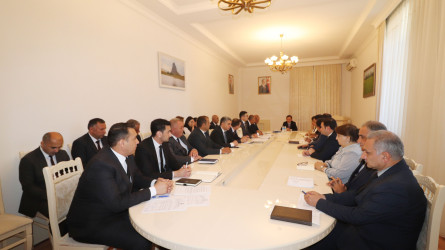 Qazax RİH-də keçirilən ümumi qəbulda icra başçısı vətəndaşın müraciətini dinləyib