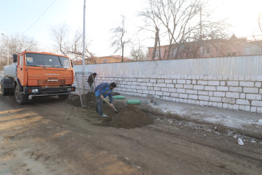 Qazaxın Nəriman Nərimanov yaşayış massivində aparılan abadlıq işlərini əks etdirən - FOTOLAR