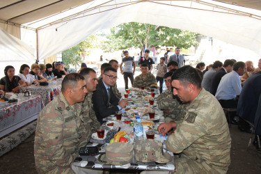 Qazaxda şəhid baş gizir Azər Məmmədovun bu gün yeddi mərasimi olub