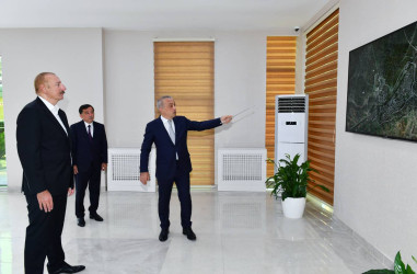 Prezident İlham Əliyev Qazax şəhərinin su təchizatı və kanalizasiya sistemlərinin istismara verilməsi mərasimində iştirak edib