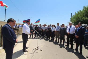 Qazaxın Aslanbəyli kəndində Vətən müharibəsi şəhidi kiçik çavuş Sərxan Mustafayevin və bütün kənd şəhidlərinin xatirəsini əbədiləşdirən “Şəhidlər bulağı”nın açılışı olub