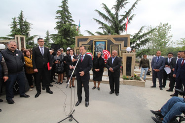 Qazaxda “Azərbaycan Bayrağı” ordenli Vətən müharibəsi şəhidinin adını əbədiləşdirən bulaq-abidə kompleksinin açılışı olub