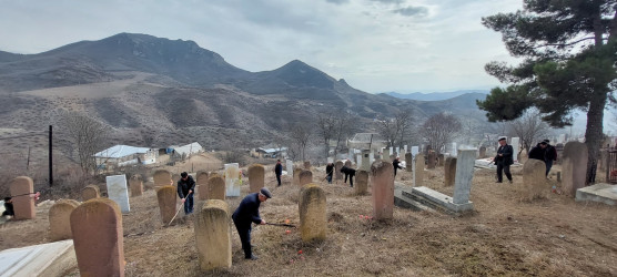 Qazaxda Novruz bayramı ərəfəsində Şəhidlər Xiyabanları və qəbiristanlıqlarda iməcilik keçirilib