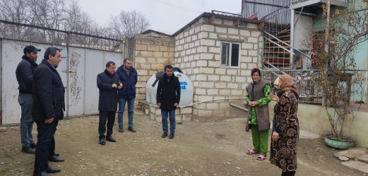 İcra başçısı Kəmərli, Qaymaqlı və Aslanbəyli kəndlərində sakinlərin içməli su təminatının yaxşılaşdırılması məqsədilə görülən işlərlə yerində tanış olub